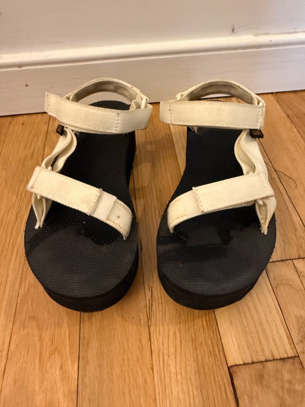 Teva white platform sandal